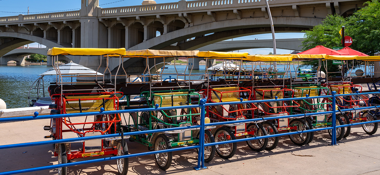 Bikes at Tempe Town Lake.