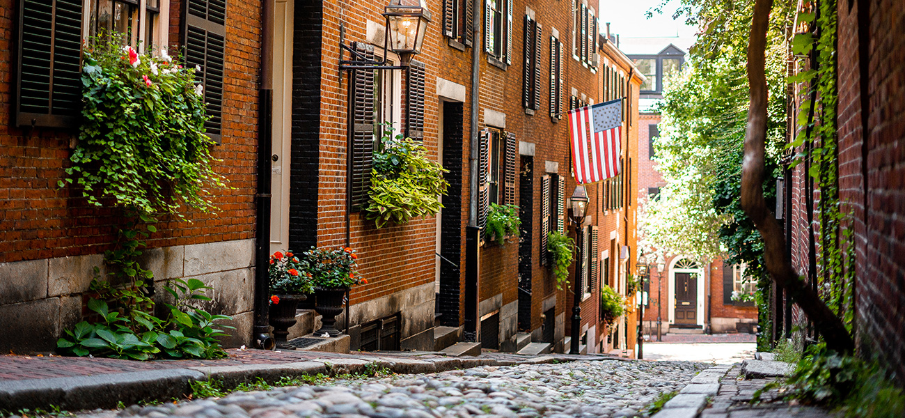 Beacon Hill neighborhood in Boston.