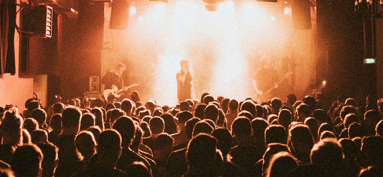 Live music at a small venue.