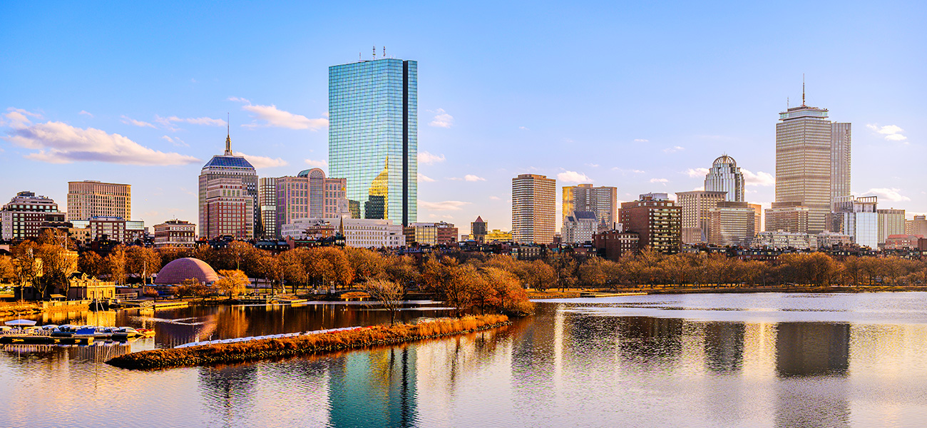 Back Bay and the Charles River Esplanade.