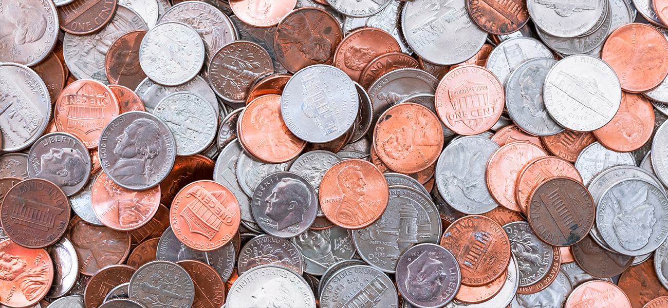 Coins at the U.S. Mint.